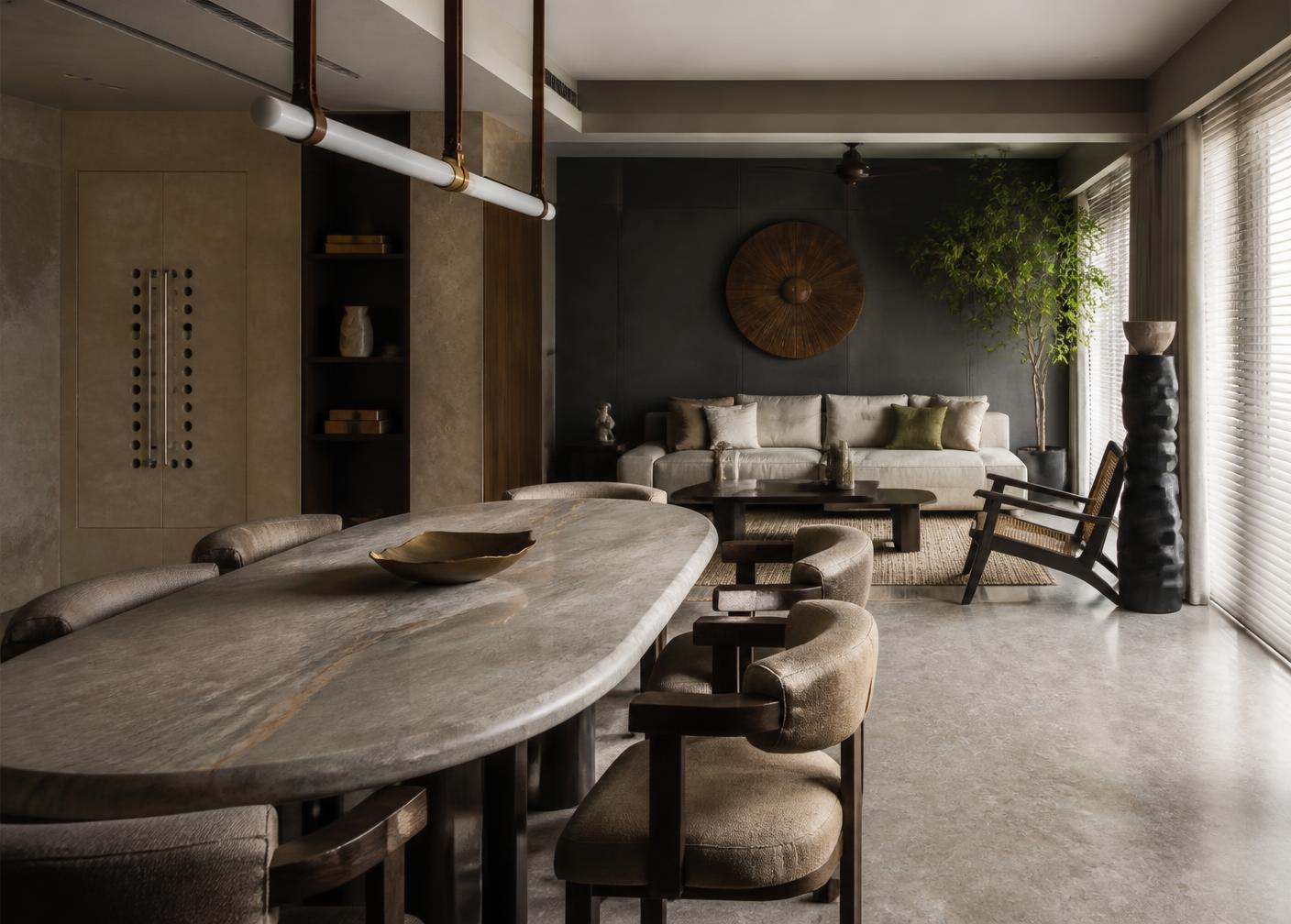 Earth House interior project in Pune